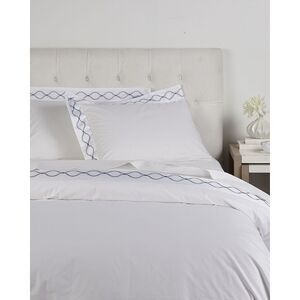 Maurizio Italy Royal Trellis Duvet Set, White